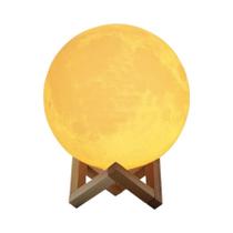 Luz Noturna Colorida Em 3D Impressa Em Forma De Estrela E Lua, Lâmpada LED Recarregável Com Toque