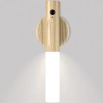 Luz noturna com sensor de movimento Miebul Recarregável White Ash Wood