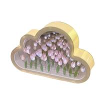 Luz Noturna Criativa De Tulipa Nuvem Mar De Flores Feita À Mão Decoração Transparente Para Mesa