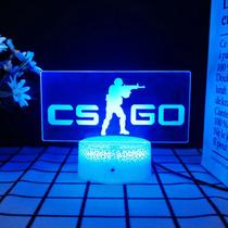 Luz noturna Csgos 3D LED que muda de cor para crianças com acrílico Luz noturna Csgos 3D LED que muda de cor para crianças com acrílico