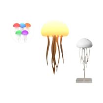 Luz Noturna De Água-Viva Biónica Com Gradiente RGB, Recarregável via USB, Controle Por Voz, Luz Noturna De Água-Viva Biónica Com Gradiente RGB, Recarregável via USB, Controle Por Voz,