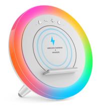 Luz noturna de alto-falante Bluetooth com carregamento sem fio - Swarmir