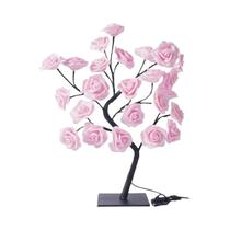 Luz Noturna De LED Em Forma De Árvore De Rosa Com 24 LEDs, Luminária USB Para Decoração De Casa,