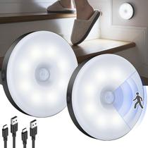 Luz Noturna DWEPTU com Sensor de Movimento, Recarregável via USB-C, Kit com 2 Unidades Luz Noturna DWEPTU com Sensor de Movimento, Recarregável via USB-C, Kit com 2 Unidades