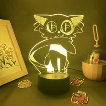 Luz noturna em acrílico 3D Suzume's Journey Minister Cat Anime