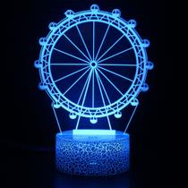 Luz noturna Ferris Wheels 3D com mudança de cor LED para crianças Luz noturna Ferris Wheels 3D com mudança de cor LED para crianças