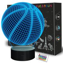 Luz noturna FULLOSUN Basketball 3D Illusion Light com controle remoto Luz noturna FULLOSUN Basketball 3D Illusion Light com controle remoto