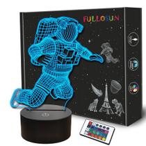 Luz noturna FULLOSUN Spaceman Astronaut Rocket 3D 16 cores Luz noturna FULLOSUN Spaceman Astronaut Rocket 3D 16 cores