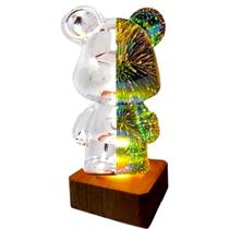 Luz noturna GZKPL Twinkle Bear 3D com mudança de cor de fogos de artifício Luz noturna GZKPL Twinkle Bear 3D com mudança de cor de fogos de artifício