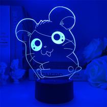 Luz noturna Hamtaros Trottings Hamtaros 3D LED com mudança de cor