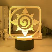 Luz noturna HearthStones Heroes Of Warcrafts 3D LED Color Ch Luz noturna HearthStones Heroes Of Warcrafts 3D LED Color Ch