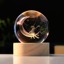 Luz noturna IFOLAINA Moon Fairy Crystal Ball 60 mm com base Luz noturna IFOLAINA Moon Fairy Crystal Ball 60 mm com base