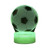 Luz Noturna Infantil 3D De Futebol Fantasma Com Sensor De Toque Ajustável De 7/16 Cores Para