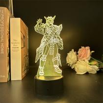 Luz noturna Kamens Riders Zi-O 3D LED que muda de cor para crianças