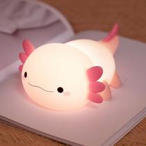 Luz noturna KangTen CHEN Cute Axolotl para quarto infantil rosa