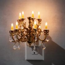 Luz noturna L LOHAS LED Lustre de Cristal 3000K Luz noturna L LOHAS LED Lustre de Cristal 3000K