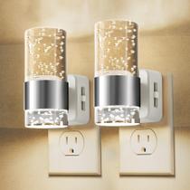 Luz noturna L LOHAS LED Plug in com sensor de luz 3000K, pacote com 2