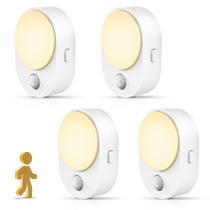 Luz noturna L LOHAS LED Plug in com sensor de movimento pacote com 4