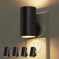 Luz noturna L LOHAS LED Plug-in com sensor de parede 3000K, pacote com 4