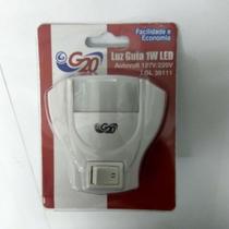 Luz noturna led 1W c/botao lig/desliga bivolt luz branca G20