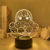Luz noturna LED 3D Aharen-sans Wa Hakarenais com mudança de cor Luz noturna LED 3D Aharen-sans Wa Hakarenais com mudança de cor