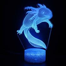 Luz noturna LED 3D Andrias Davidianus que muda de cor para crianças