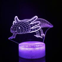 Luz noturna LED 3D Andrias Davidianus que muda de cor para crianças