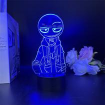 Luz noturna LED 3D Angrys Boys Pedros e seus amigos Luz noturna LED 3D Angrys Boys Pedros e seus amigos
