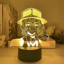 Luz noturna LED 3D Bungos Strays Dogs Dazais Osamus Color Ch