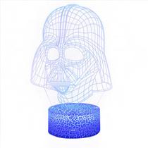 Luz noturna LED 3D Darth Vader Anakin Skywalker Mudança de cor