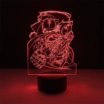 Luz noturna LED 3D Fullmetal Alchemist Edward Elric Luz noturna LED 3D Fullmetal Alchemist Edward Elric