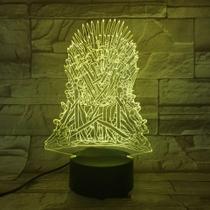 Luz noturna LED 3D Game of Thrones abriga Starks of Winterfell