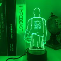 Luz noturna LED 3D Kobe Bryant que muda de cor para crianças Luz noturna LED 3D Kobe Bryant que muda de cor para crianças