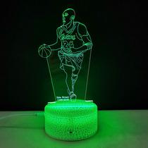 Luz noturna LED 3D Kobe Bryant que muda de cor para crianças Luz noturna LED 3D Kobe Bryant que muda de cor para crianças