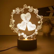 Luz noturna LED 3D Love Hearts Balloons que muda de cor Luz noturna LED 3D Love Hearts Balloons que muda de cor