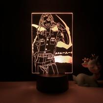 Luz noturna LED 3D Manjiros Sanos que muda de cor para crianças