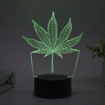 Luz noturna LED 3D MapleSleafs que muda de cor para crianças