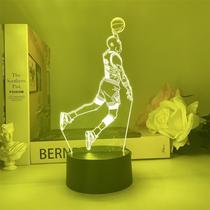 Luz noturna LED 3D Michael Jordans Mudando a cor das bolas de basquete
