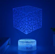 Luz noturna LED 3D Minecraft bloqueia a mudança de cor para crianças