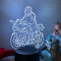 Luz noturna LED 3D Motorcycle Racer Jonathan Rea 16 cores