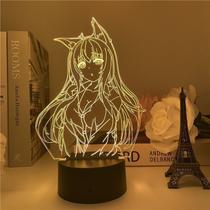 Luz noturna LED 3D Nekoparas Vanillas que muda de cor para crianças Luz noturna LED 3D Nekoparas Vanillas que muda de cor para crianças