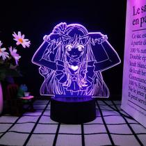 Luz noturna LED 3D Oshis No Ko Hoshinos Rubiis com mudança de cor