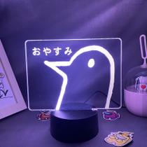Luz noturna LED 3D Oyasumis Punpuns que muda de cor para crianças Luz noturna LED 3D Oyasumis Punpuns que muda de cor para crianças