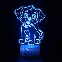 Luz noturna LED 3D para cães que muda de cor para crianças com controle remoto Luz noturna LED 3D para cães que muda de cor para crianças com controle remoto