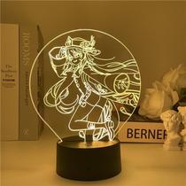 Luz noturna LED 3D Plants vs Zombies Hu Taos que muda de cor Luz noturna LED 3D Plants vs Zombies Hu Taos que muda de cor