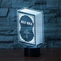 Luz noturna, LED 3D que muda de cor, Bíblias Sagradas para crianças Luz noturna, LED 3D que muda de cor, Bíblias Sagradas para crianças