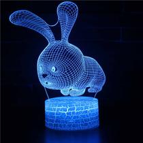 Luz noturna: LED 3D que muda de cor, coelhos, animais para crianças Luz noturna: LED 3D que muda de cor, coelhos, animais para crianças