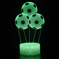 Luz noturna LED 3D que muda de cor de futebol para crianças Luz noturna LED 3D que muda de cor de futebol para crianças
