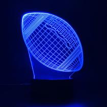 Luz noturna LED 3D que muda de cor de rúgbi para crianças com base Luz noturna LED 3D que muda de cor de rúgbi para crianças com base