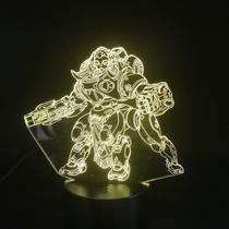 Luz noturna LED 3D que muda de cor Overwatch Orisas para crianças